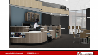 Custom Coffee Shop Layout with Fine Finishes for Design Appeal Image
