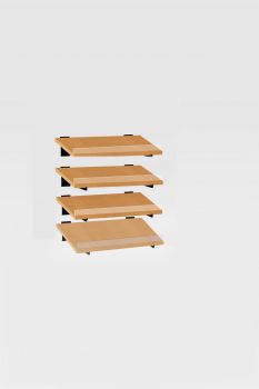 Hardware Package C - Shelves, Baskets & Hooks for 48" wide merchandising display fixtures for a cabinet base fixture